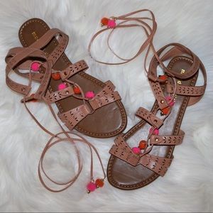 Madden Girl sandals with colorful Pom Poms-Brreeze